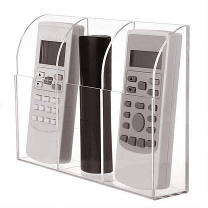 Clear Acrylic Wall Mounted Remote Control Holder Organizer