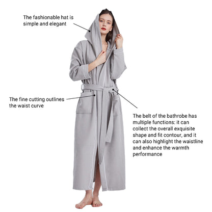 Hooded Bathrobe Quick Dry Absorbent for Daily Home and Hotel Use