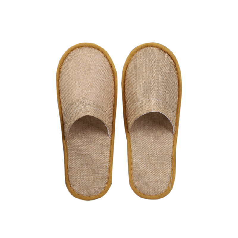 50 Pairs Closed Toe Disposable Slippers in White Grey Khaki
