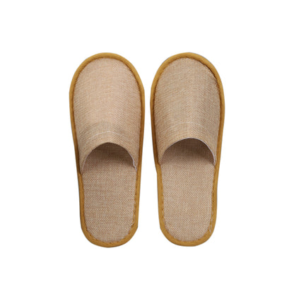 50 Pairs Closed Toe Disposable Slippers in White Grey Khaki