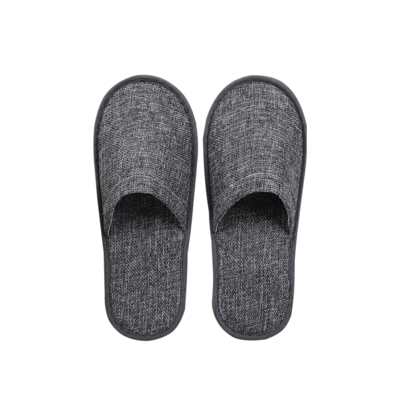 50 Pairs Closed Toe Disposable Slippers in White Grey Khaki
